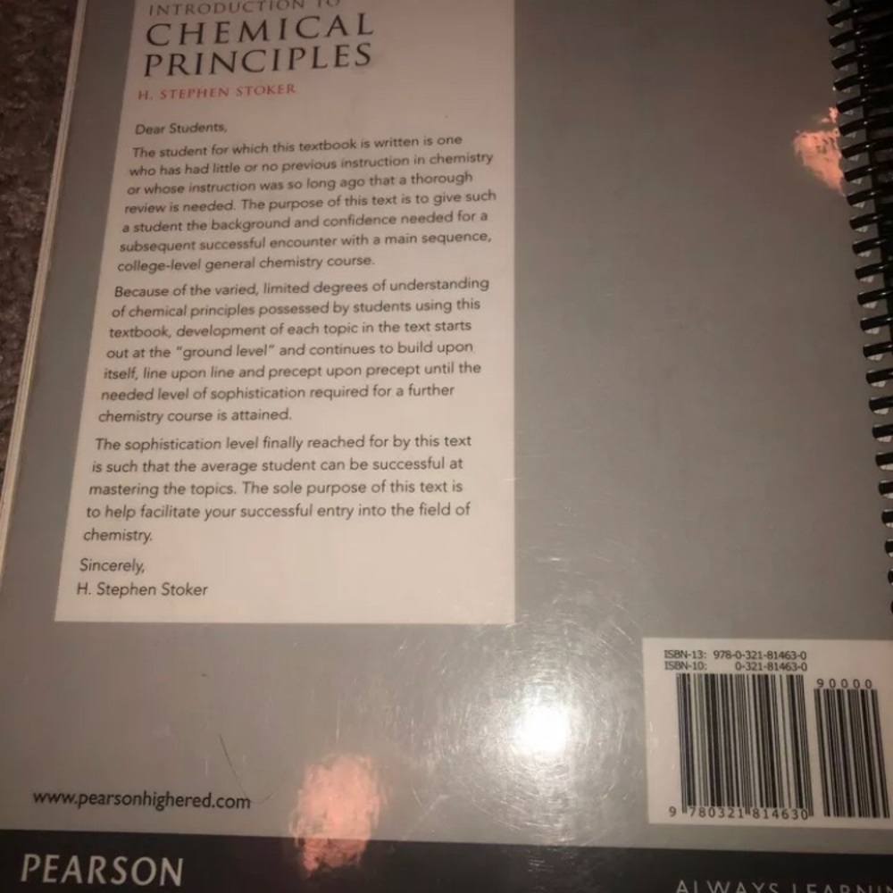 Introduction to chemical principles textbook - Picture 2 of 3